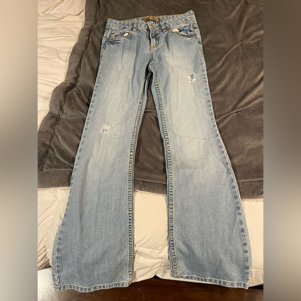 Old Navy Light Blue Flare Jeans